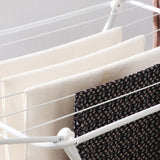 Mini Double-Wing Floor-Standing Folding Clothes Drying Rack-White