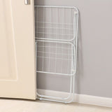 Mini Double-Wing Floor-Standing Folding Clothes Drying Rack-White