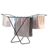 Large Double-Wing Floor-Standing Folding Clothes Drying Rack-Black In Australia - Darrahopens