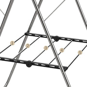 Stainless Steel Floor-Standing Folding Wing-Shaped Drying Rack-Silver
