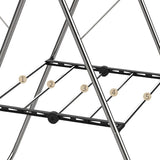 Stainless Steel Floor-Standing Folding Wing-Shaped Drying Rack-Silver