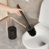 Iron Floor-Standing Toilet Brush Cleaning Brush With Base-Black In Australia - Darrahopens