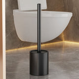 Iron Floor-Standing Toilet Brush Cleaning Brush With Base-Black