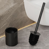 Iron Floor-Standing Toilet Brush Cleaning Brush With Base-Black