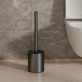 Iron Floor-Standing Toilet Brush Cleaning Brush With TPR Brush Head-Black
﻿