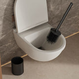 Iron Floor-Standing Toilet Brush Cleaning Brush With TPR Brush Head-Black
﻿