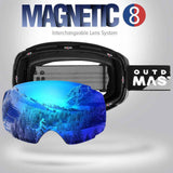 OutdoorMaster Ski Goggles PRO - Frameless, Interchangeable Lens 100% UV400 Protection Snow Goggles for Men & Women-OM-2