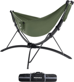Darrahopens Home & Garden > Hammocks > Hammocks & Accessories anymaka Set Up in 3 Seconds Adjustable Portable Aluminum Alloy Hammock Stand for Outside with Chair Mode & Lounge Mode up to 105'' (Hammmock Set Bundle Forest Green-1)