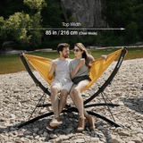 Darrahopens Home & Garden > Hammocks > Hammocks & Accessories anymaka Set Up in 3 Seconds Adjustable Portable Aluminum Alloy Hammock Stand for Outside with Chair Mode & Lounge Mode up to 105'' (Hammmock Set Bundle Forest Green-1)
