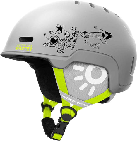 OutdoorMaster Children's Ski Helmet, Snowboard Helmet for Boys & Girls, Robust PC Shell & EPS Foam, 12 Ventilation Holes, Adjustable Snow Sports Helmet, Certified Snow Sports and Snowboard Helmet-Matte Grey,48-52cm X-Small In Australia - Darrahopens