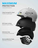OutdoorMaster Children's Ski Helmet, Snowboard Helmet for Boys & Girls, Robust PC Shell & EPS Foam, 12 Ventilation Holes, Adjustable Snow Sports Helmet, Certified Snow Sports and Snowboard Helmet-Matte Grey,48-52cm X-Small In Australia - Darrahopens
