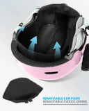 OutdoorMaster Children's Ski Helmet, Snowboard Helmet for Boys & Girls, Robust PC Shell & EPS Foam, 12 Ventilation Holes, Adjustable Snow Sports Helmet, Certified Snow Sports and Snowboard Helmet-Glossy Pink,52-56cm Small In Australia - Darrahopens