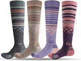 OutdoorMaster Ski Socks 4-Pack Merino Wool, Over The Calf Non-Slip Cuff for Men & Women In Australia - Darrahopens