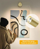 Picture Light for Wall, Battery Operated Art Light for Paintings CCT Dimmable Recharging Gallery Battery Wall Light with Remote Control for Living Room Gallery Dartboard Art Bathroom
