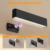 Battery Operated Wall Sconce Set of 2 Wireless Wall Lamp with Remote Control & Touch Control Rechargeable LED Wall Lights 3 Color Temperatures 360° Rotatable for Bedroom Living Room Black