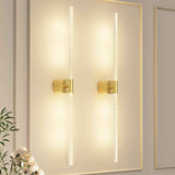 Gold Battery Operated Wall Sconce Set of 2, Rechargeable Wireless Wall Lights with Remote and Touch, 360° Rotatable Sconces Wall Decor for Bedroom Living Room (31.49 Inch, 2-Pack)