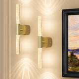 Battery Operated Wall Sconce Set of 2 Rechargeable Battery Powered Wall Light with 12000mAh Wireless Dimmable Wall Lamp Fixtures for Bedroom Living Room (Brushed Gold, 16"-2 Pack)