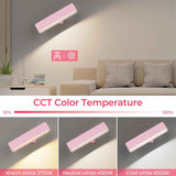 Wireless Vanity Lights for Mirror Set of 2-4000mAh Rechargeable Stick On Makeup Light with CCT Modes & Dimmable Brightness, Cordless Light for Mirror, Vanity, Bathroom, Renter Friendly