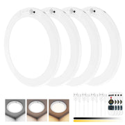Rechargeable Motion Sensor Ceiling Light with Remote, Battery Ceiling Light Wireless, 3 Colors Dimmable Indoor Overhead LED Lights for Closet Shower Pantry Shed Hallway Porch 4PACK