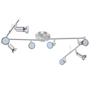 8 Lights LED Track Lighting Kit, Foldable Ceiling Spot Lighting with Flexibly Rotatable Head, Track Light for Kitchen Hallway Room Closet, GU10 Bulbs Not Included (Brush Nickel 8 Heads) In Australia - Darrahopens
