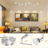 8 Lights LED Track Lighting Kit, Foldable Ceiling Spot Lighting with Flexibly Rotatable Head, Track Light for Kitchen Hallway Room Closet, GU10 Bulbs Not Included (Brush Nickel 8 Heads) In Australia - Darrahopens