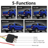 Tailgate Light Bar 60 Inch Triple Row Tail light bar for Pickup Trailer SUV RV VAN Full Function Red Brake White Reverse Amber Turn Signal double flash Light No Drill Install (60inch)
