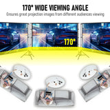 120 Inch Projector Screen with Stand & Carry Bag, 16:9 Foldable Movie Screen, 4K HD Compatible, Indoor & Outdoor Home Theatre