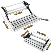 Darrahopens Outdoor Recreation > Camping > Caravan Accessories Heavy Duty Pull-Out Caravan Step – Folding Aluminium RV Entry Step, Non-Slip Portable Camping Step, Space-Saving Retractable Design, 58 x 54 x 17cm In Australia - Darrahopens