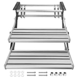 Heavy Duty Double Aluminium Caravan Step – Anti-Slip RV Entry Step, Stable 2-Tier Camping Step, Durable Outdoor Access Step, 54.5 x 77.5 x 30cm In Australia - Darrahopens