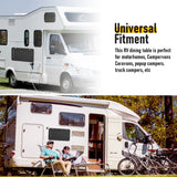 Aumerage Aluminium Folding Caravan Table – Lockable, Space-Saving Portable Table with 50kg Capacity, Black In Australia - Darrahopens