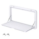 Heavy Duty Folding Caravan Table 800 x 450mm – Full Metal Frame, Lockable, 50kg Max Capacity, White In Australia - Darrahopens
