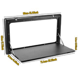 Folding Caravan Table – Lockable Space-Saving Portable Table for Camper, Motorhome & RV, 25kg Capacity, Black
