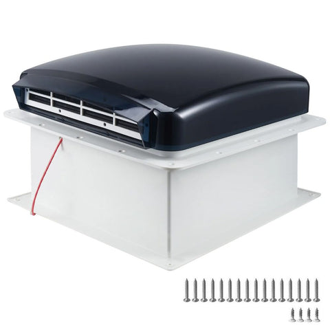 12V Caravan Roof Vent Fan with LED Light & Reversible Airflow – Waterproof Rain-Proof Hatch Exhaust Fan with Screen for RV, Motorhome & Campervan Shower In Australia - Darrahopens