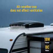 Darrahopens Outdoor Recreation > Camping > Caravan Accessories 12V Caravan Roof Vent Fan with LED Light & Reversible Airflow – Waterproof Rain-Proof Hatch Exhaust Fan with Screen for RV, Motorhome & Campervan Shower In Australia - Darrahopens