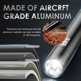 35cm Aluminium LED Torch Flashlight with High Low Strobe Modes, AA Batteries Included, Lightweight Camping Emergency Safety Light – Gunmetal