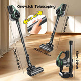 46Kpa Strong Suction, Lightweight Handheld Vacuum Cleaner,  2500mAh Removable Battery with Wall Charger for Home, Hard Floors, Blankets And Pet Hair.