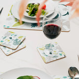 8 Pcs Clevinger  MDF Placemats and Coasters Monstera