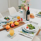8 Pcs Clevinger  MDF Placemats and Coasters Monstera