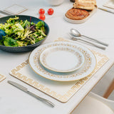 4 Pcs Clevinger MD Placemats Gold Border