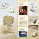 Bluetooth 5.3 Wireless Earbuds Deep Bass Over Ear - White
