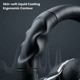 2Pcs Soft Breathable Anti-Slip Faux Leather Steering Wheel Protector Car Cover- White