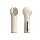 Silicone Facial Cleansing Brush Sonic Vibration Heating Waterproof Rechargeable-BEIGE In Australia - Darrahopens