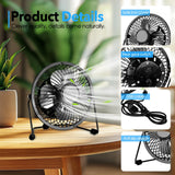360° Tilt Adjustable USB Portable Mini Desk Fan