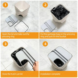 12L Stackable Plastic Kitchen Trash Bin Household Classification Storage Box