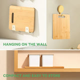3 Pcs Bamboo Cheese Cutting & Serving Chopping Board Set