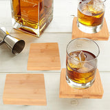 4 Pcs Bamboo Unique Drink Coasters