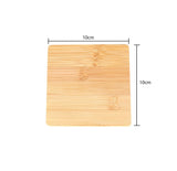 4 Pcs Bamboo Unique Drink Coasters