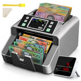 Mixed Denomination Money Counter with Counterfeit Detection, Touch Screen, and CIS/UV/MG/IR/MT, USD, AUD, EUR, CAD Cash Counter for Business, Merchant In Australia - Darrahopens