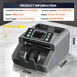 Mixed Denomination Money Counter with Counterfeit Detection, Touch Screen, and CIS/UV/MG/IR/MT, USD, AUD, EUR, CAD Cash Counter for Business, Merchant In Australia - Darrahopens
