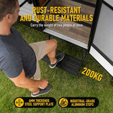 Heavy Duty Pull-Out Caravan Step, Folding Aluminium RV Step(57x55x17cm)